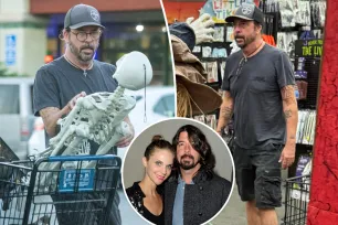 Dave Grohl shops for Halloween decorations with daughter in first sighting since baby scandal