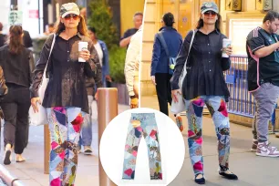 Katie Holmes’ wild patchwork jeans will set you back $2,370