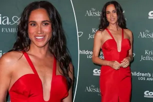 Meghan Markle stuns in red-hot dress for surprise appearance at Children’s Hospital LA Gala