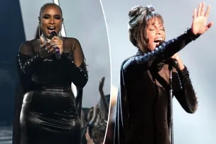 Jennifer Hudson re-creates Whitney Houston’s 1994 American Music Awards look for powerful tribute performance